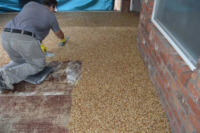 Concrete epoxy porch