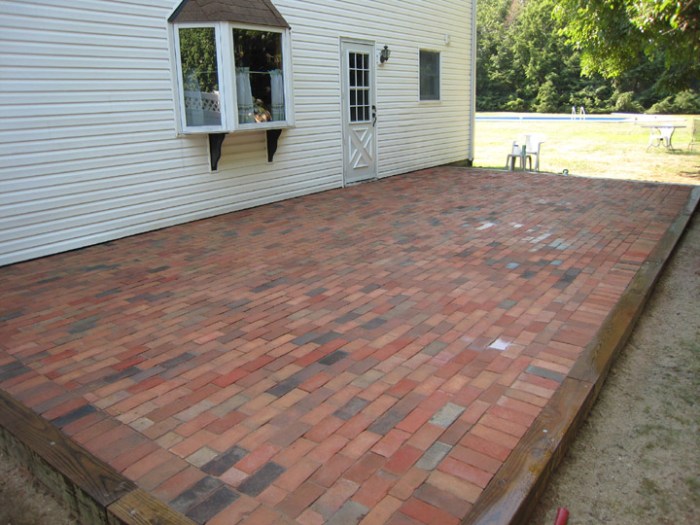 Patio paver brick pavers stones paving patios off sealing steps