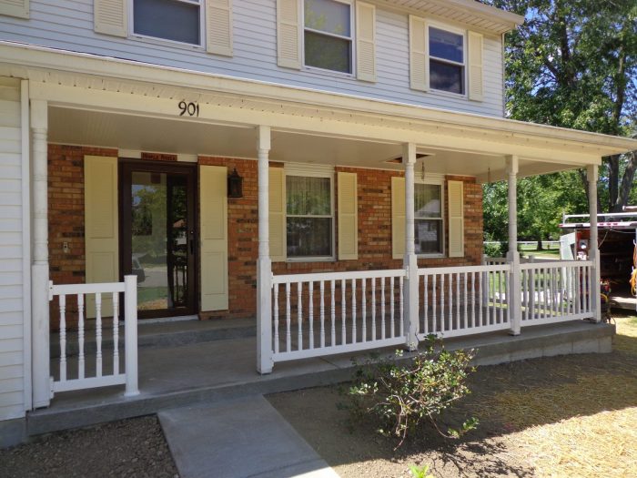 Concrete epoxy porch