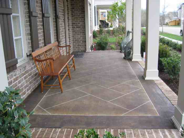 Concrete epoxy porch