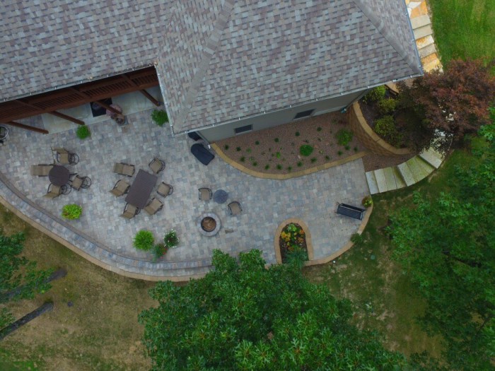 Patio brick installation