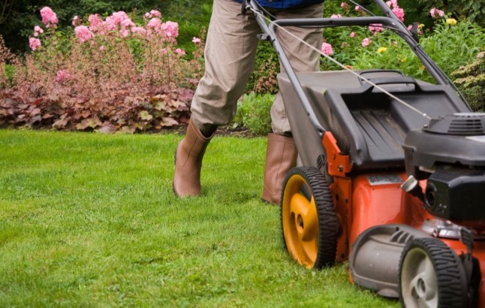 Lawn mowing landscaping maintenance