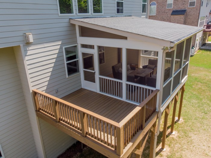Two story screened porch